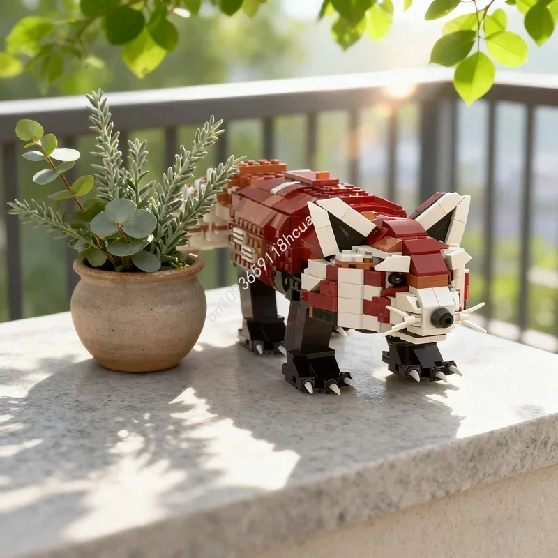 

902pcs MOC Red Panda Model Building Blocks Construction Assemble Creative Idea Education Brick Toy Festivals Gift Birthday