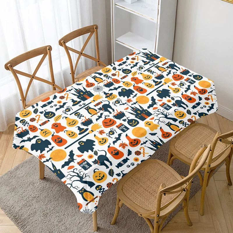 Halloween Tablecloth Halloween Tablecloth Chair Cover Halloween Series Waterproof and Oil Resistant Tablecloth Mesas De Jantar