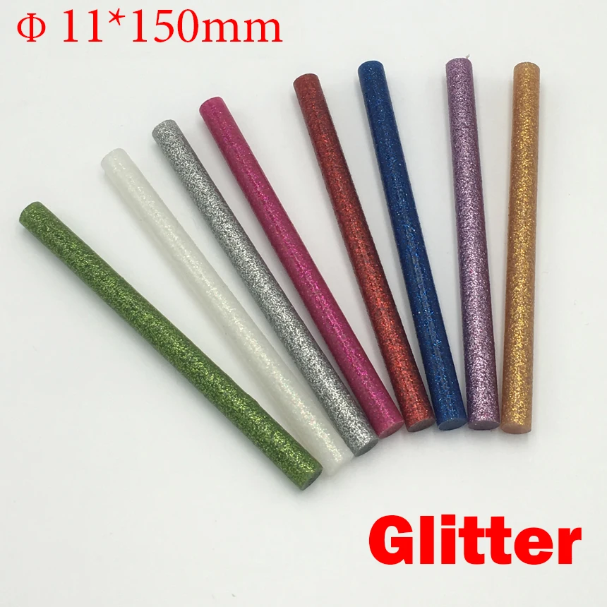 11mm 11x150mm 11*150mm Glitter Golden Silver EVA Repair DIY Art Craft Gun Hot Melt Glue Adhesive Stick