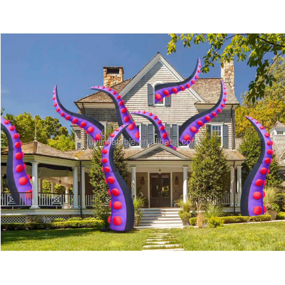 

Purple Giant Inflatable Octopus Tentacles With Affordable Price Inflatable Octopus Arm/Feet For Outdoor Halloween Decoration