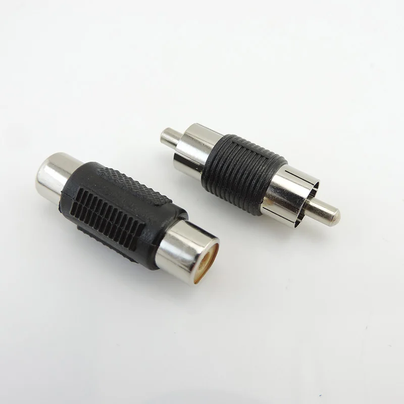 5pcs RCA Female to Female Jack Plug Connector Adapter Male to Male RCA Connector Video Audio Extender Cord Cable Converter