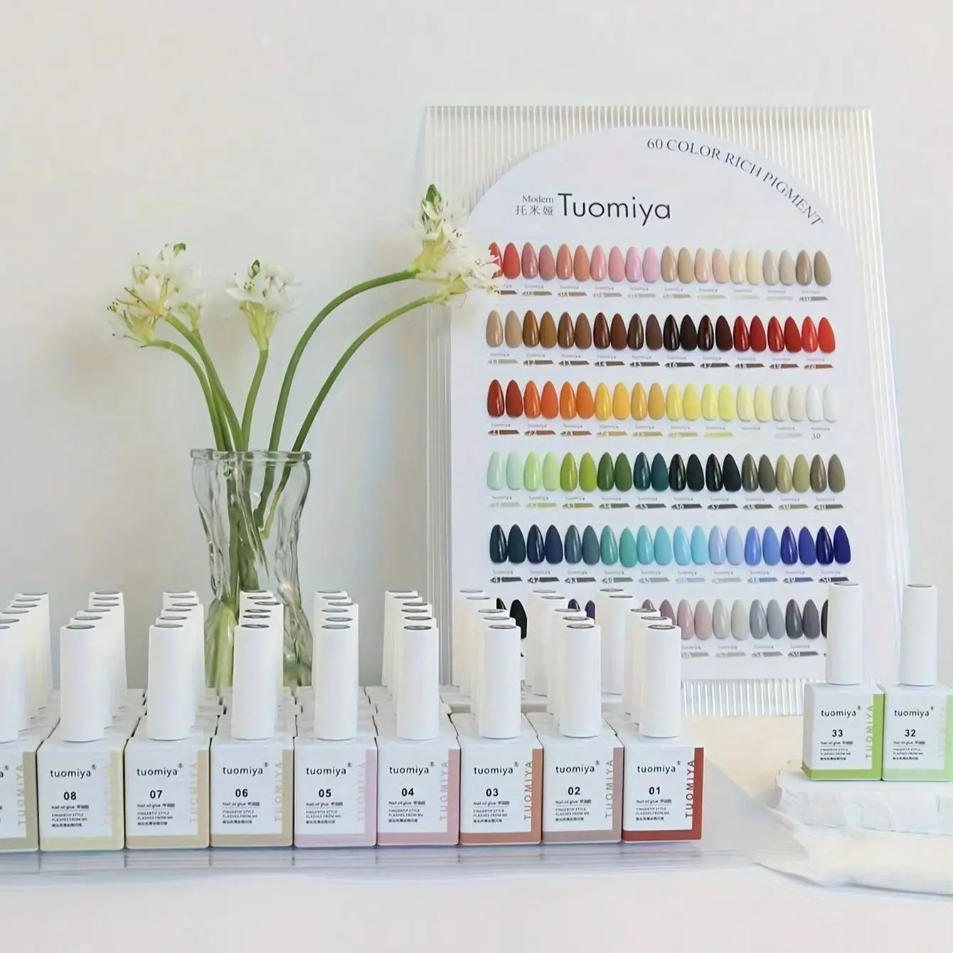60-kleuren Jelly Color nagellakset Semi-permanente UV-gel DIY nagellak Nail Art Nail Art Charm