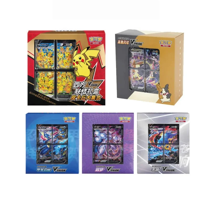 In Stock Genuine 100% Original Pokemon Ptcg Card Quartet Coupling V-Union Gift Boxes Pikachu Big Gather Moru Baker Mew-Two  Ptcg
