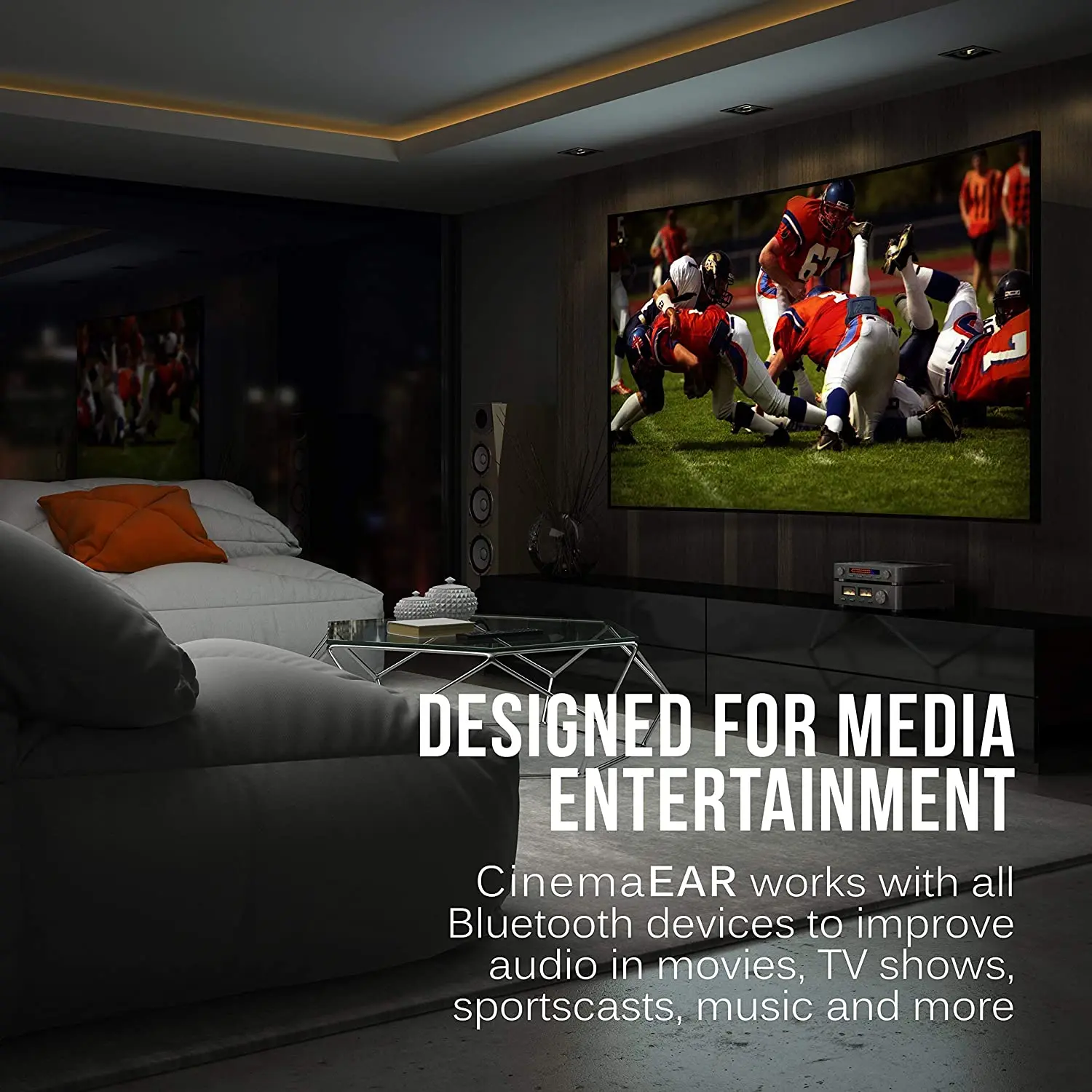 MEE Audio Matrix Cinema سماعات بلوتوث لاسلكية AptX الكمون المنخفض CinemaEAR تعزيز الصوت صوت واضح في عروض التلفزيون