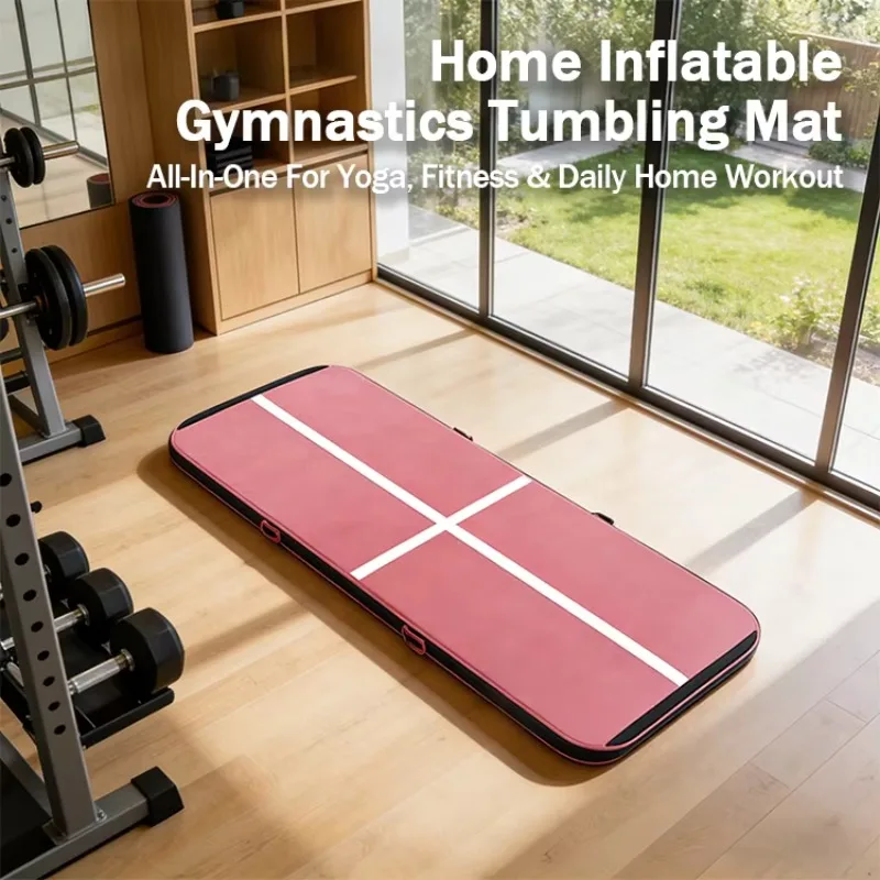 2026  3m Length 10cm Thick EVA Waterproof Inflatable Mat, Professional Gymnastics Tumbling Training Mat with Pump