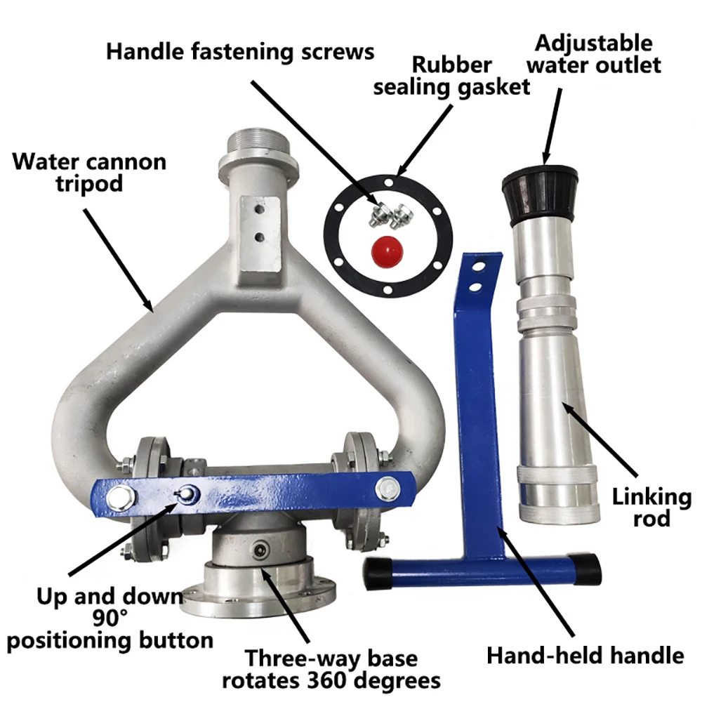 Sprinkler Truck, Water Cannon High-pressure Gun Nozzle Spray Gun Water Gun, Rotating Greening Truck, Sprinkler Truck Accessories