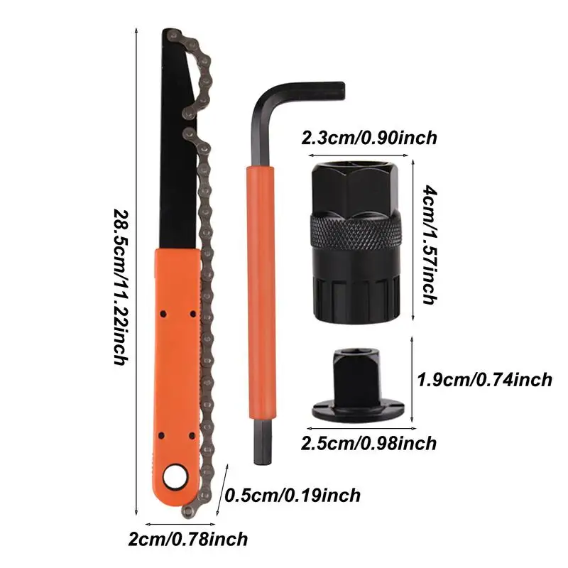 Bicycles Cassette Removal Tool High-Strength Bikes Pedal Wrench Bikes Pedal Removal Tool Sturdy Freewheel Remover Wrench view 5