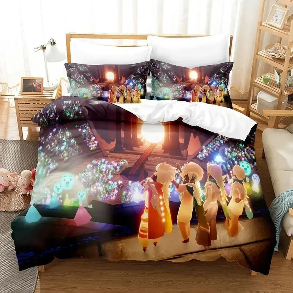 Game SkyChildren of the Light Bedding Set Cartoon Anime three-piece set Adult Kid Bedroom Duvet cover Sets 3D Print anime bed