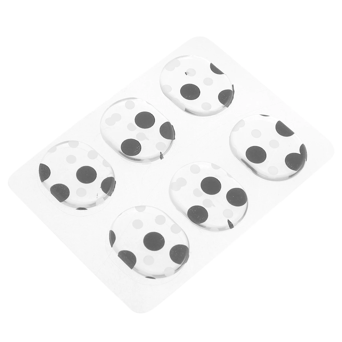 

6pcs Silicone Self-adhesive Drum Snare Mute Mat Damper Gel Pad Silicone Drum Damping Drum Damper for Controlling Drum (Black Dot