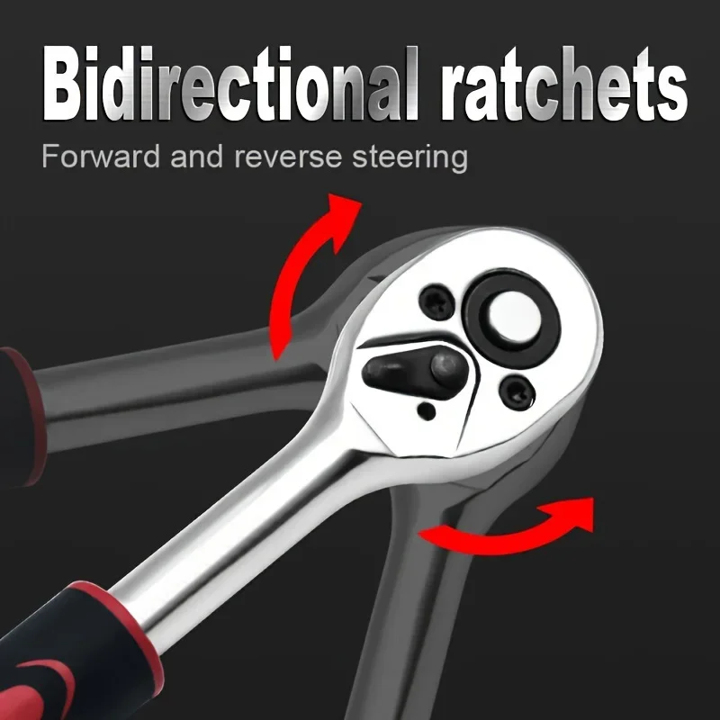 Quick Ratchet Wrench 1/4 Small Socket Wrench Auto Repair Hardware Tool image 2