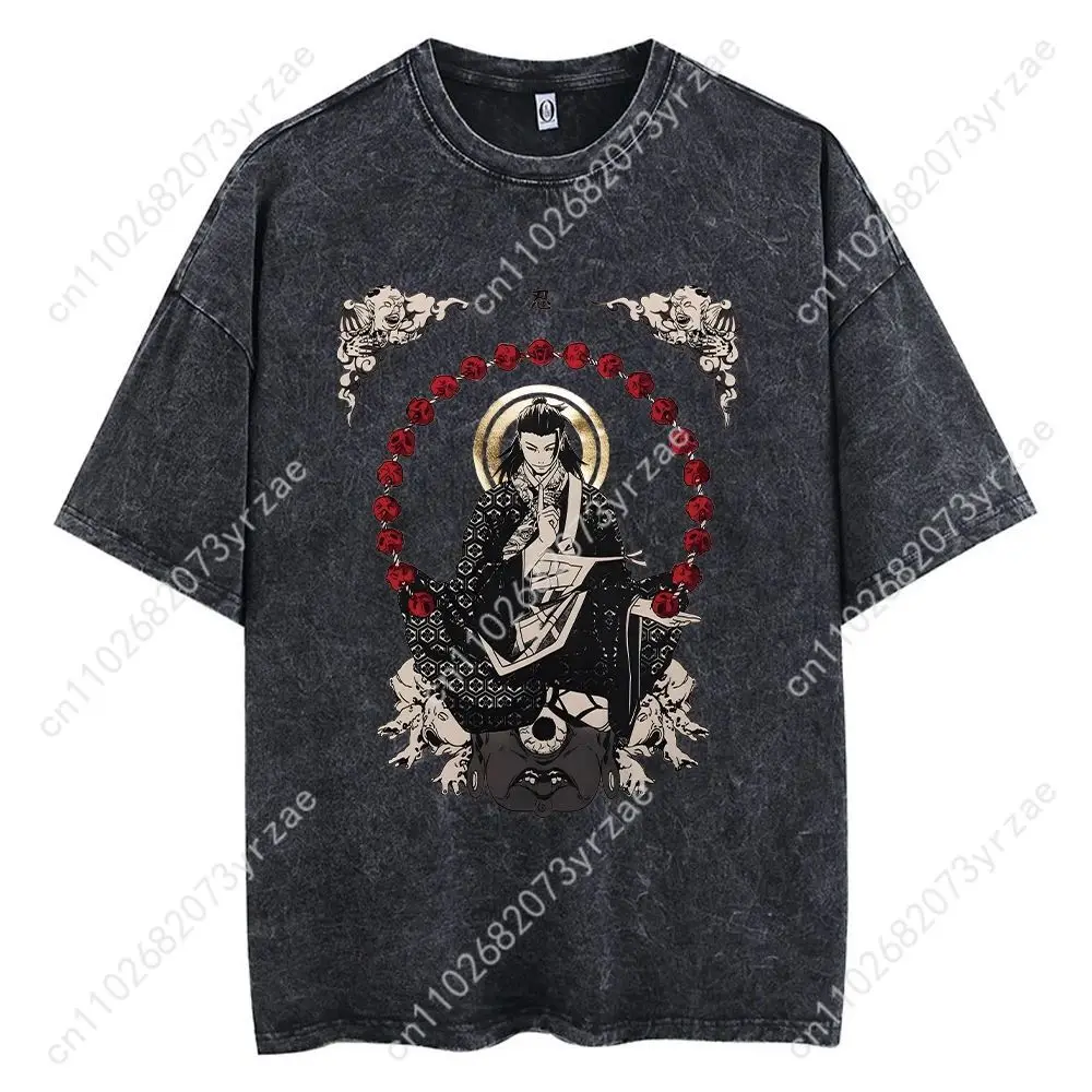 

Suguru Geto Ретро футболка для мужчин и женщин, винтажная футболка высокого качества, хлопковая модная футболка с короткими рукавами, мягкие дышащие топы