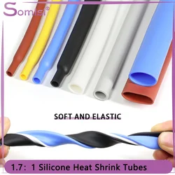 Silicone Heat Shrink Tube Diameter 0.8~30mm 2500V Flexible Cable Sleeve Insulated High Temperature Soft DIY Wire Wrap Protector