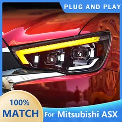 Head Lamps for Mitsubishi ASX LED Head lights 2013-2019 Headlights ASX DRL Dynamic turn signal Low Beam High Beam Projector Lens