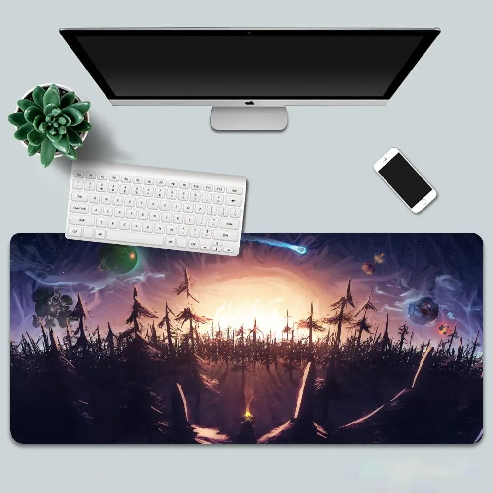 Sci-fi adventure action game Outer Wilds Mouse Pad Non-Slip Rubber Edge locking mousepads Game desk accessories play mats for no