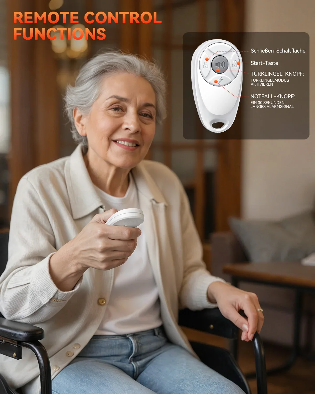 Elecpow 120dB Loud PIR Motion Alarm With Remote Wireless 433MHz Infrared Motion Sensor Detector Alarm/Doorbell Security System