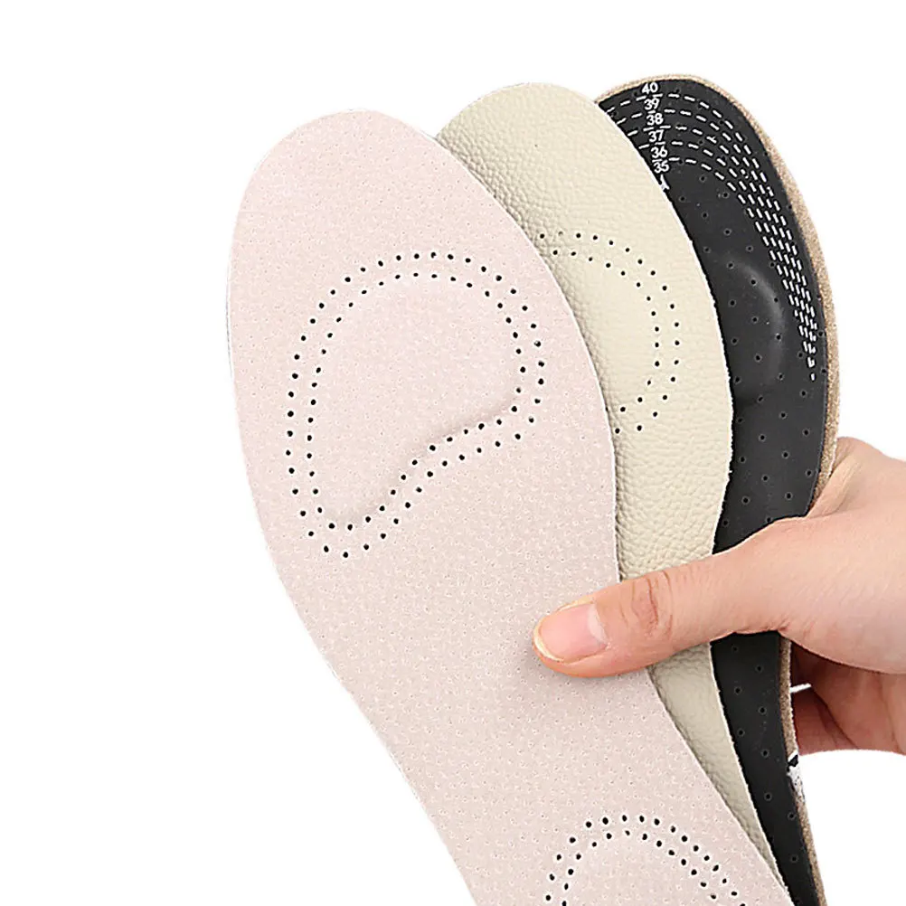 

2 Pair Soft Fake Insoles Shock Absorption Anti Slip Shoe Inserts For Sports Casual Shoes Breathable Sweat Absorbent Work