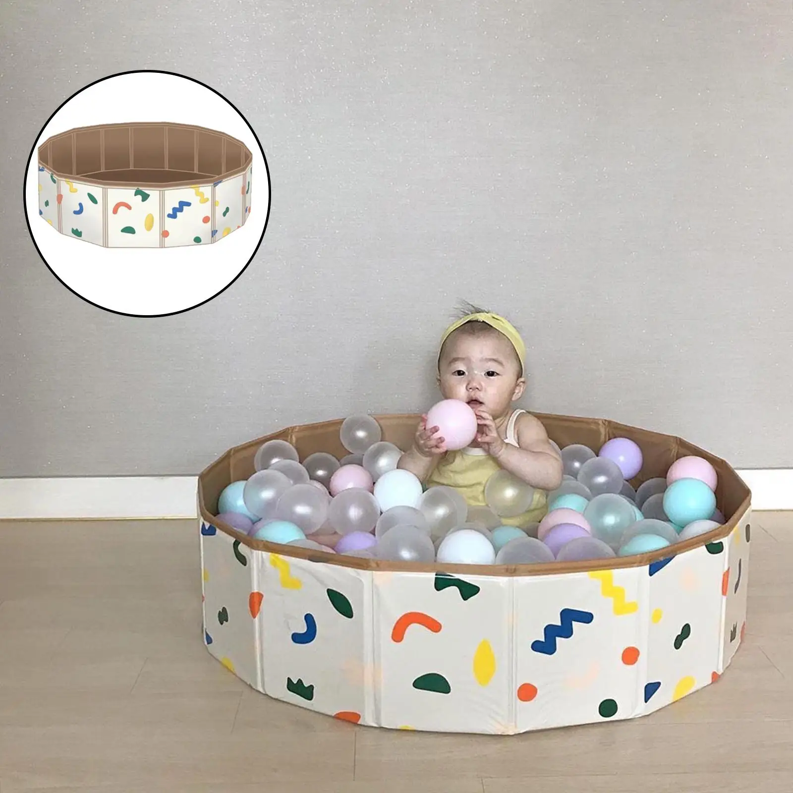 Portable Foldable Kids Swimming Pool Fences Ball Pool with Drain Valve Gifts