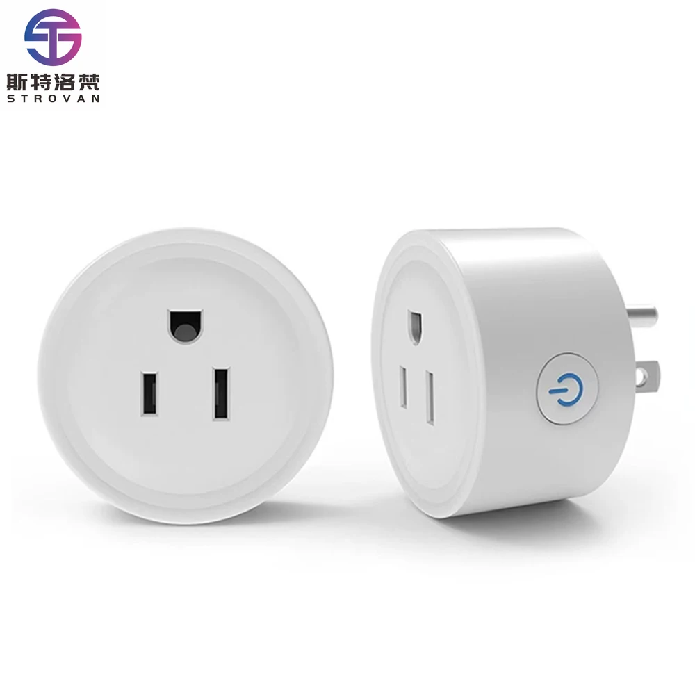 

STLF Tuya Smart Power Mini Socket Plug 10A Outlet WiFi Wireless Voice Control Ip44 Alexa and Google for Homekit Smart Home USA