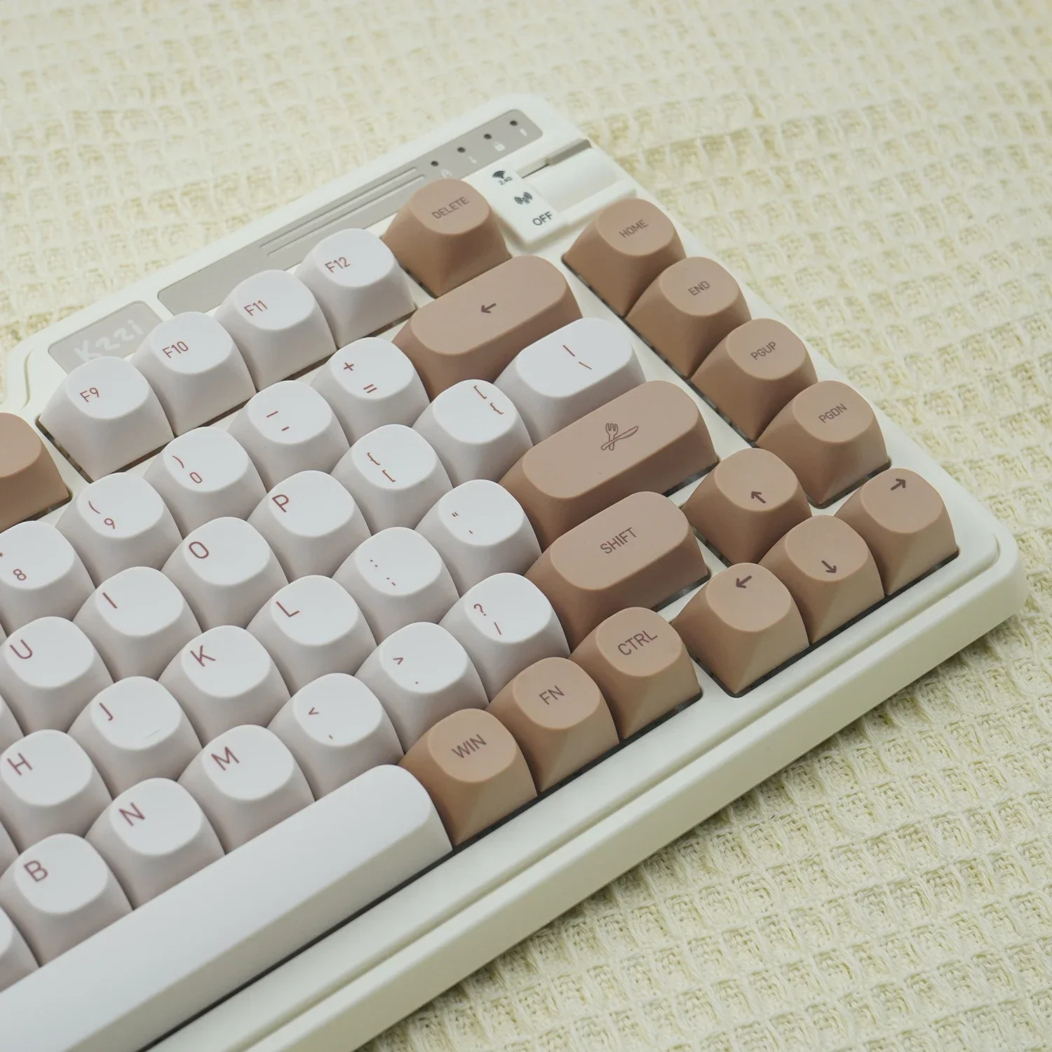 PBT Tiramisu Tastenkappen Alice Layout Dye-Sub Tastenkappen für mechanische Gaming-Tastatur ABM066 MX Switches Wooting