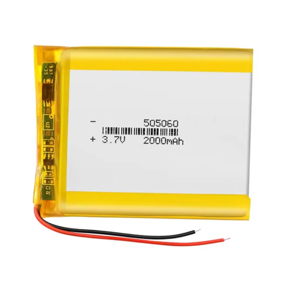 1-10PCS 505060 Lipo 3.7V 2000mAh Rechargeable Li-Polymer Battery for MP3 Mobile Power Toys Tablet PC Laptops Beauty Instruments
