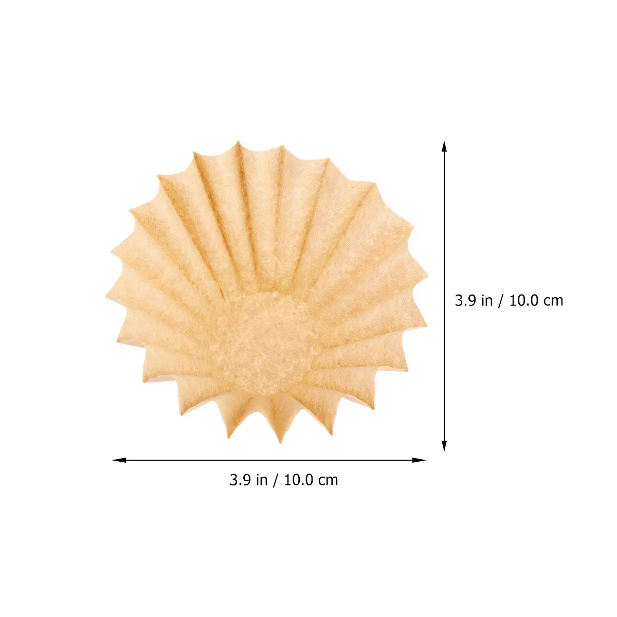 50Pcs Fan Shape Unbleached Coffee Filter Paper for Drip Coffee Maker Preserving Even Flow Tall Side Design