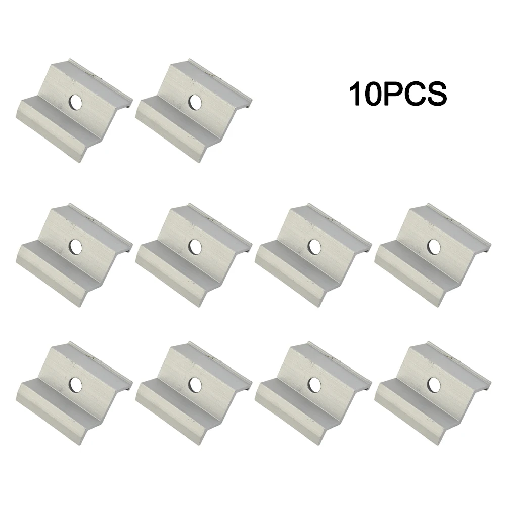 Easy to Use PV Solar Panels End Clamp Mounting Rail Access Mounting Aluminium Profiles 50MM Time and Labor Saving