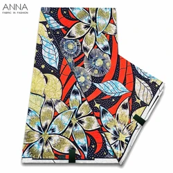 Grand Super 100% Cotton African Wax Fabric High Quality Ankara Wax Print Fabric 6yards Women Fabric For Sewing VLS2259