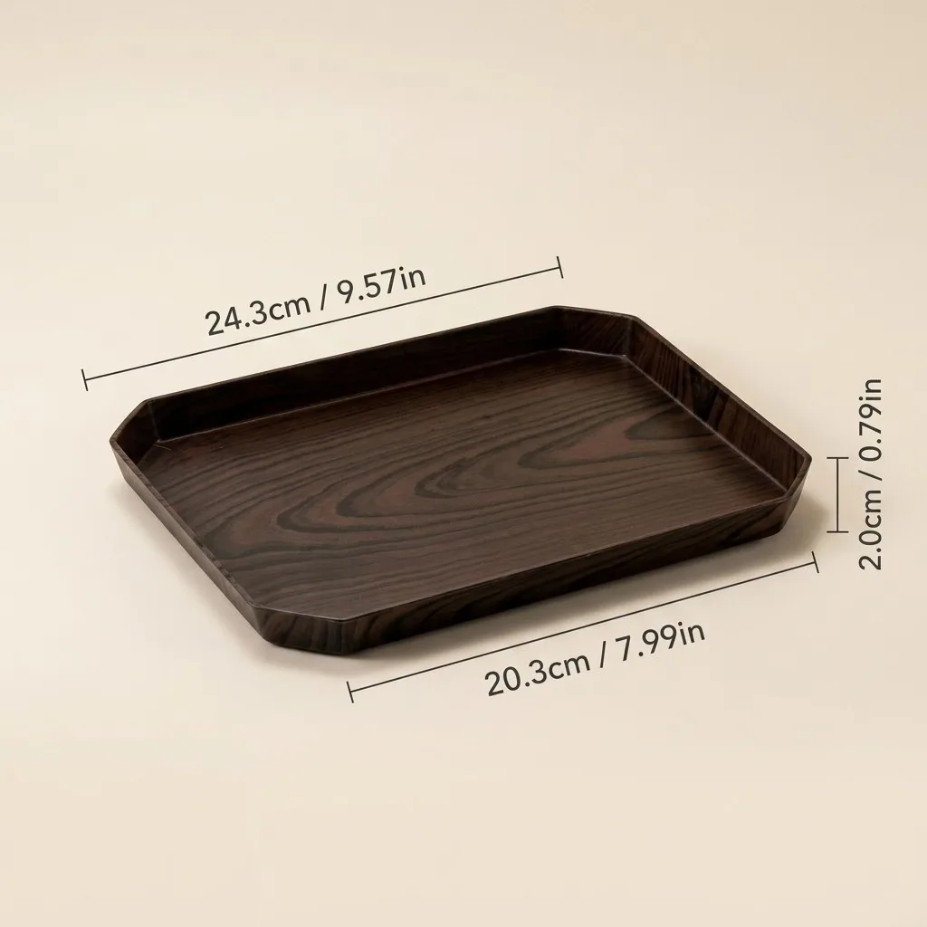 Houtenlook Plastic Badkamer Organizer, Stapelbare Make-up Cosmetica Opbergbak, Parfum Bakje, Kaptafelblad
