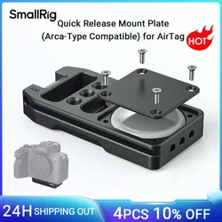 SmallRig Quick Release Mount Plate Arca-Type Compatible for AirTag Track The Camera Location for Sony for Canon for Nikon -4150