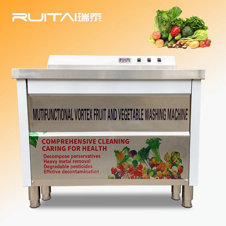 

Ruitai Industrial Vegetable Bubble Large Sink Smart Fruit And Vegetable Washer Ozone Fruits And Vegetable Washer Machine