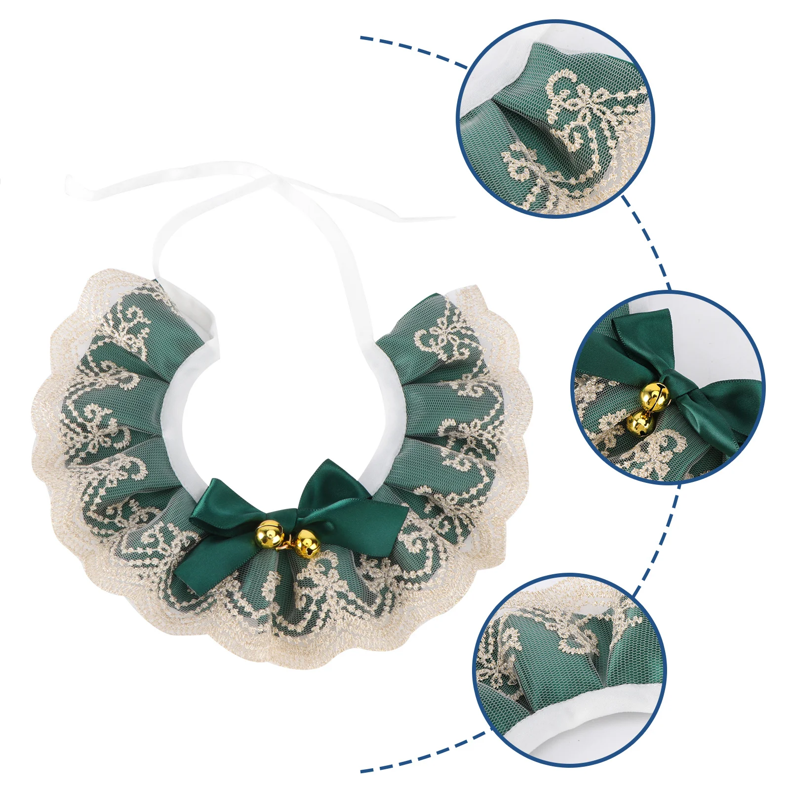 1 قطعة جرس الحيوانات الأليفة وشاح دانتيل موضة القط الكلب أرنب منديل م 25-30 سنتيمتر واقية طوق الحيوانات الأليفة القط الكلب مريلة منشفة لعاب الأطفال