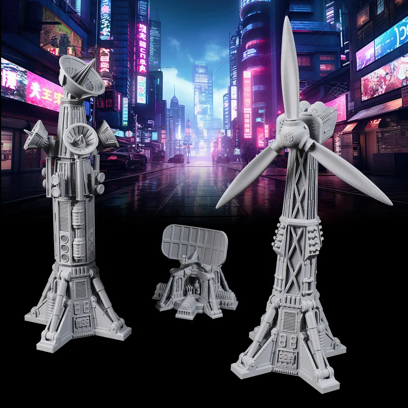 Sci-Fi Miniature Terrain Accessories, Tabletop Wargame Scenery Props, Rpg Diorama Structures