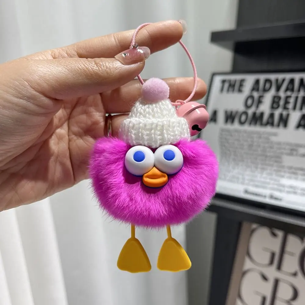 Porte-clés en peluche pendentif en peluche Rex lapin boule de cheveux porte-clés canard dessin animé drôle porte-clés jouets pour enfants