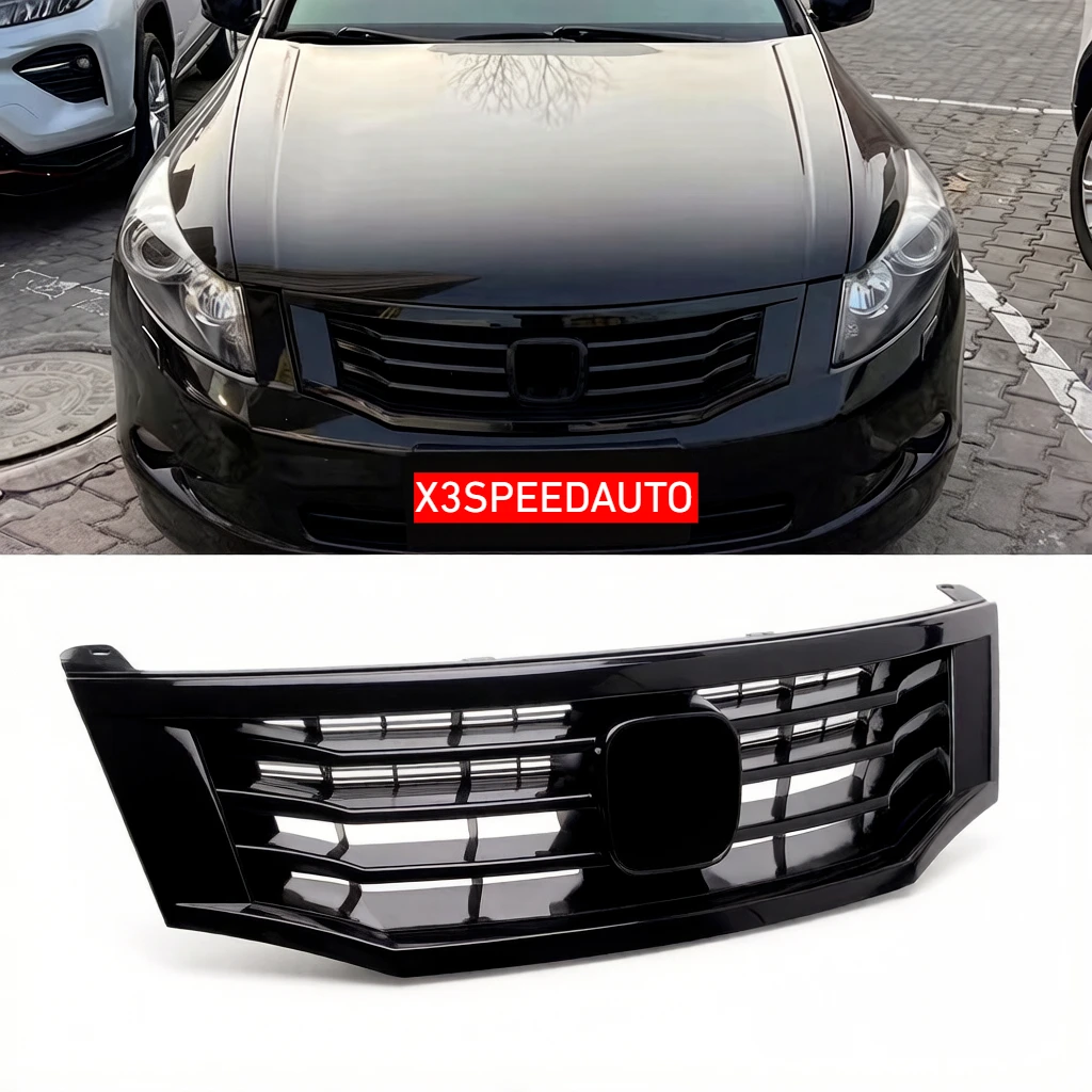 

BLACK Painted Racing Grill Grille radiator Facotry Style Replacement parts For Honda 2008 2009 2012 Accord Sedan