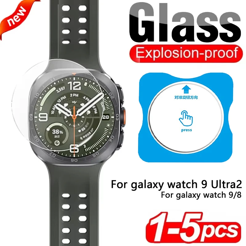 Tempered Glass Screen Protector For Samsung Galaxy Watch 8/9 40mm 44mm Ultra/ Ultra 2 47mm 2026 With Alignment Tool Accessories