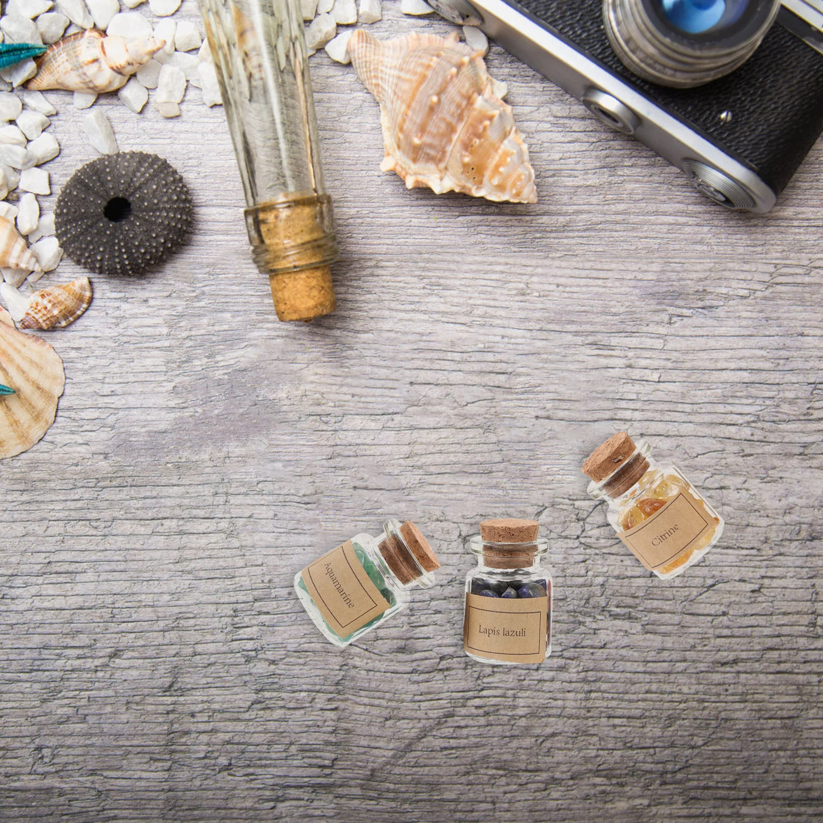 

1Set Mini Wishing Bottles Portable Decorative Crystal Chips Creative Wedding Decor Festival Gift Unique Delicate Crystal Bottles