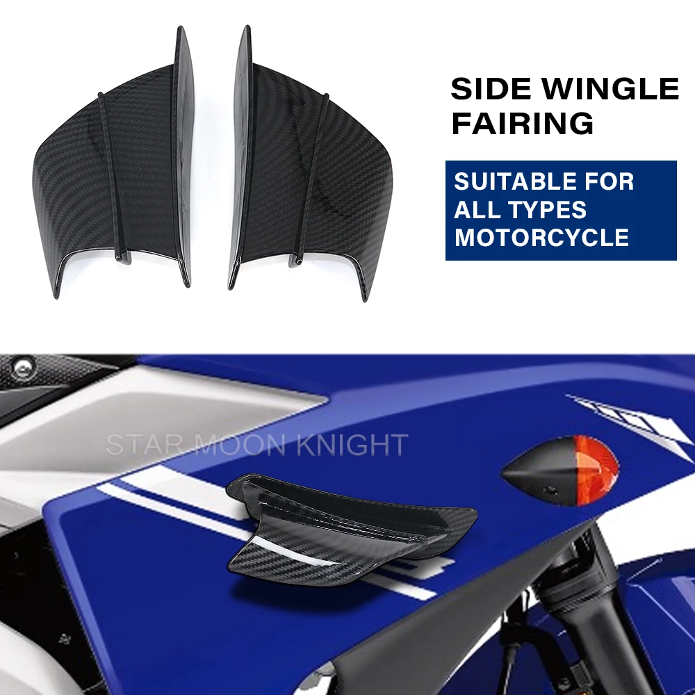 

Motorcycle Fairing Side Winglet Aerodynamic Wing Deflector Spoiler For Yamaha YZF R1 R1M R7 R6 R3 R125 FZ6R TZR50 FZ1 Fazer 8