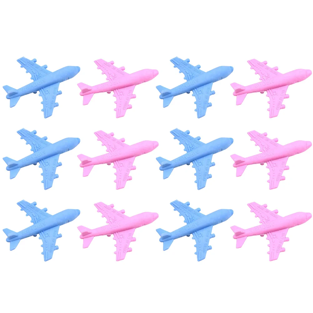 

12 Pcs Eraser Set Multifunction Airplane Child Student Erasers for Kids Easy-to-hold Stationary 730X580X120CM Cute Bulk