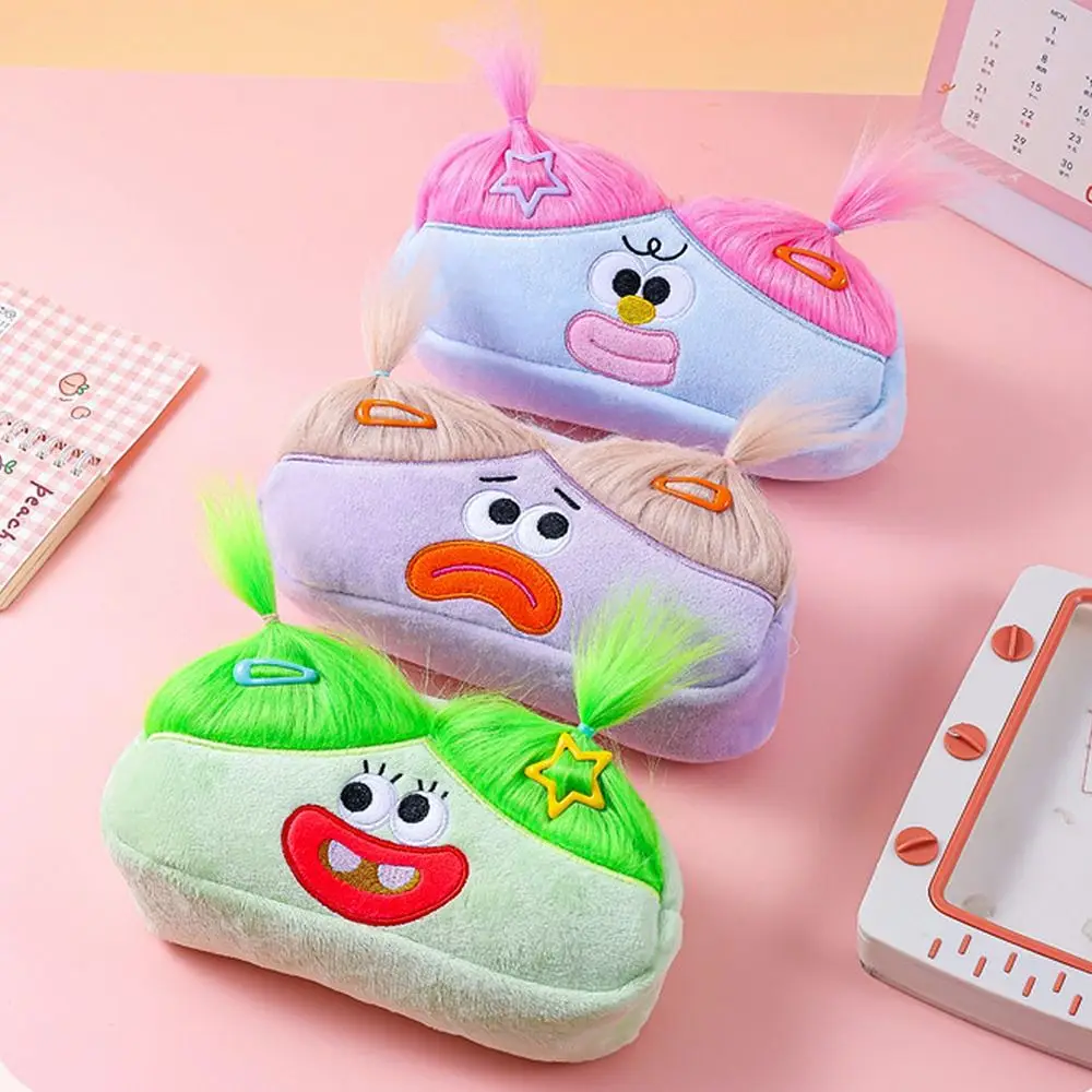 New Cute Cartoon Pen Bag Large Capacity Stationery Organizer Pencil Case Portable School Office Supplies Pencil Box