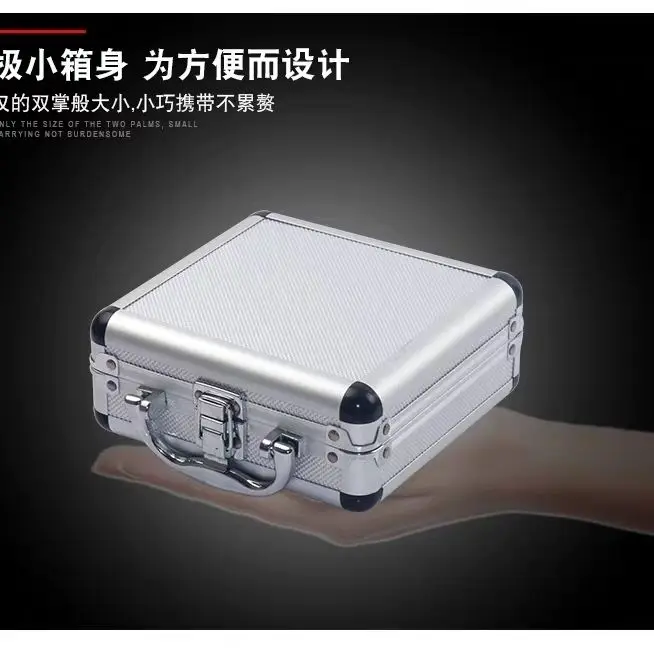 Aluminum Alloy Tool Box Portable Extra Small Lock Box Multi-function Mobile Phone Storage Box Safe Toolbox Jewelry Organizer