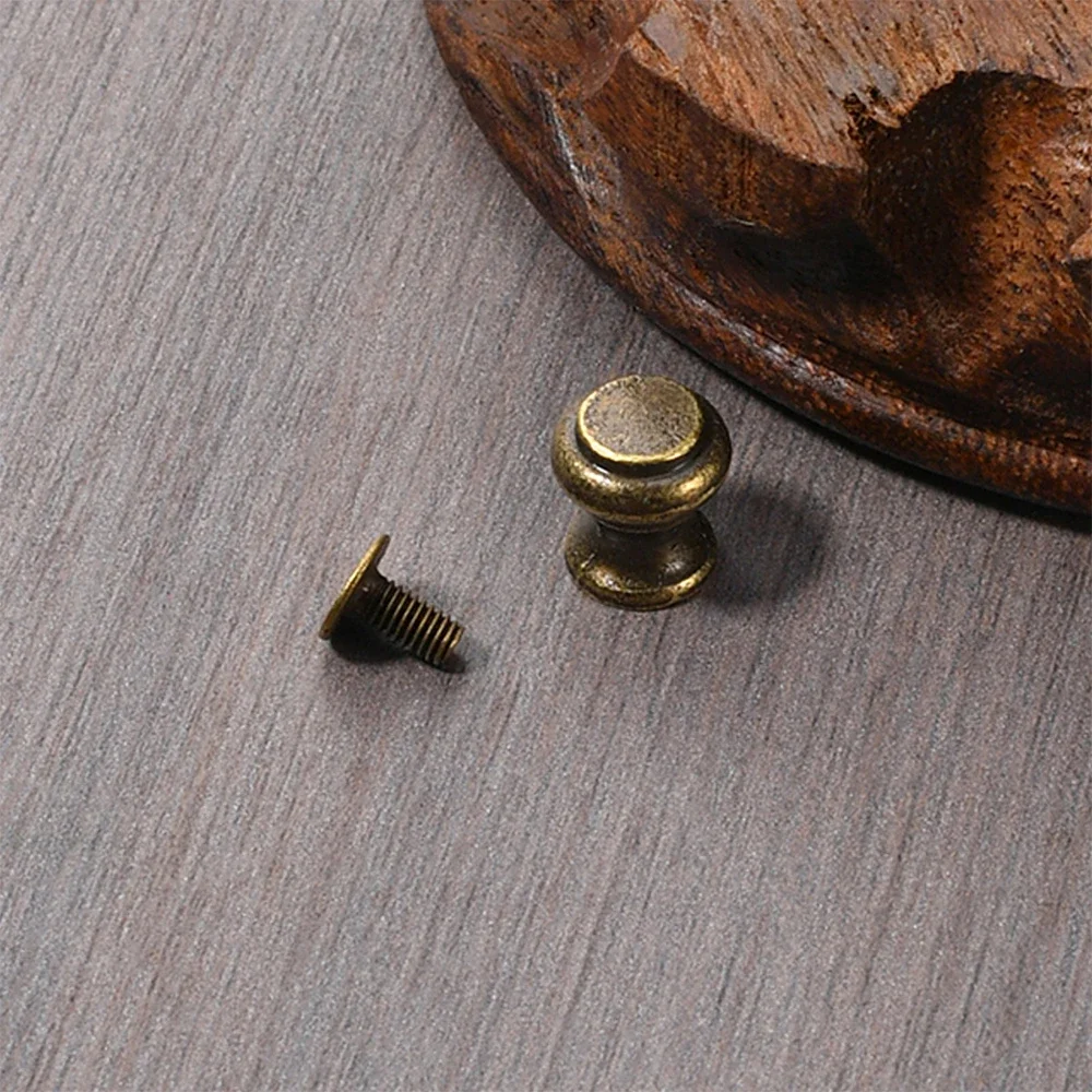 10pcs/set Monk Head Zinc Alloy Small Handle Simple Round Mushroom Single Hole Pull Knob 0.4
