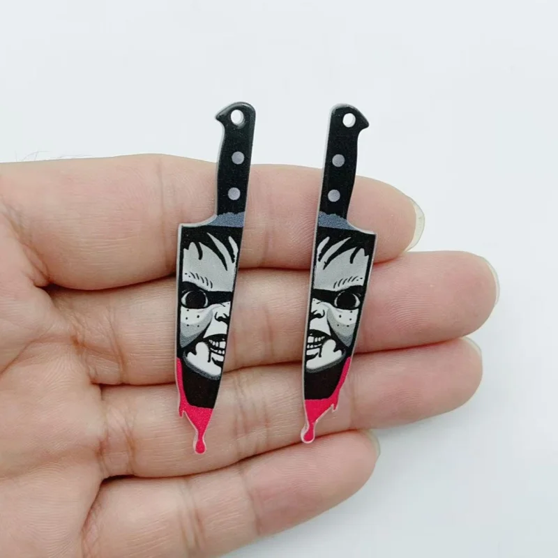 10 pieces of acrylic jewelry Halloween  pendant DIY earrings necklace jewelry making supplies view 4