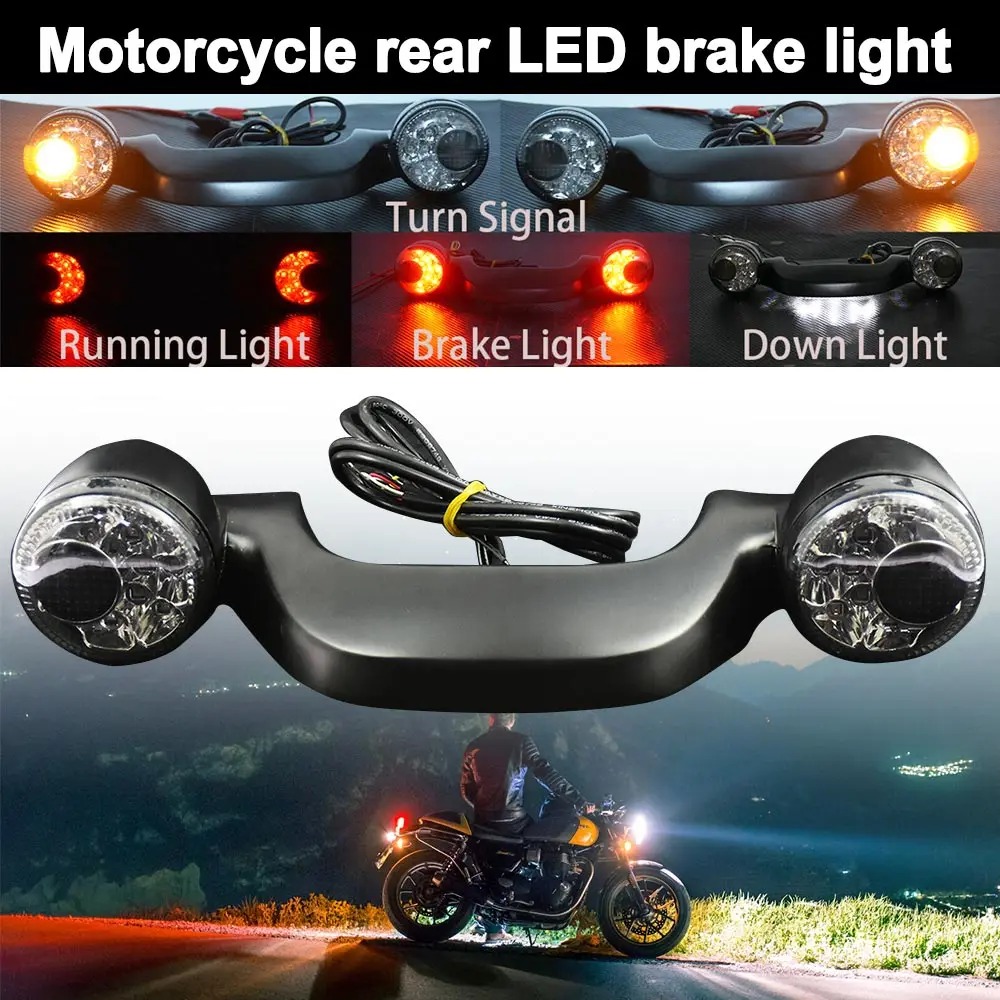 

Motorcycle Rear LED Brake Light Turn Signal Bar Fit For 2010-2021