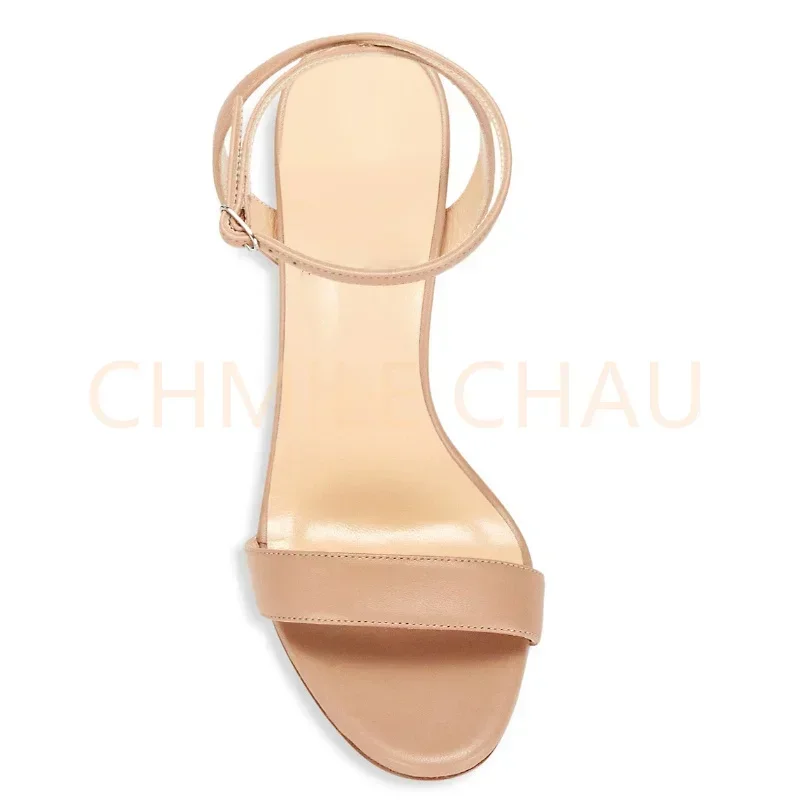 【Measure your feet length before order】Elegant Women Luxry Sandals High Heels Ankle Straps Designer Big Size Dress Shoe 4-CHC-30