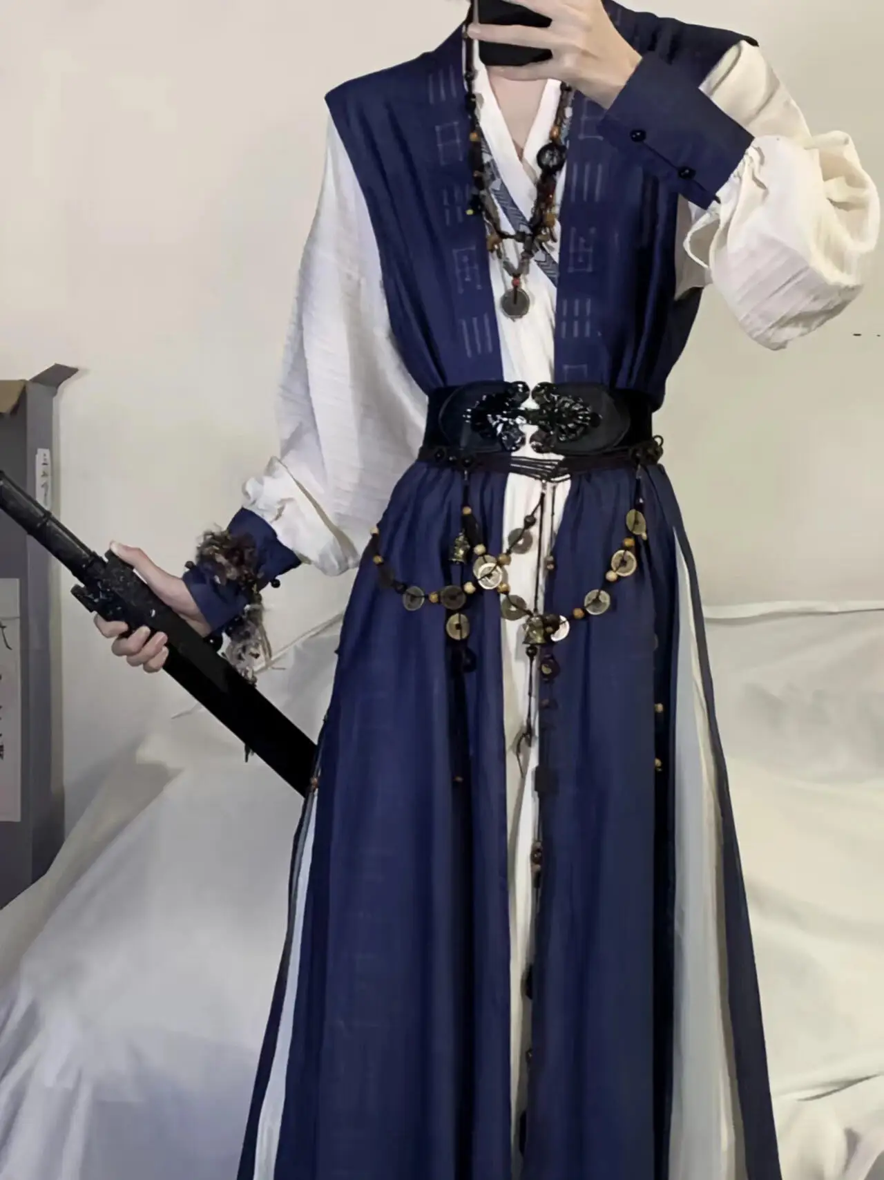 

Universal Ancient Style Little Taoist Cosplay Costume Set for Men And Women Youthful Vigor Outfit Hanfu Traditional Chinese C...