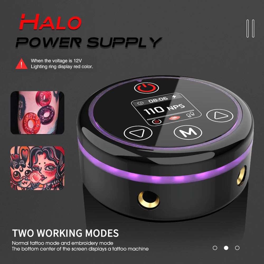 

AURORA Tattoo Pen Power Supply LCD Screen With EU/US Adapter for Coil Gun & Rotary Tattoo Machine Power Aurora Tattoo Suorce