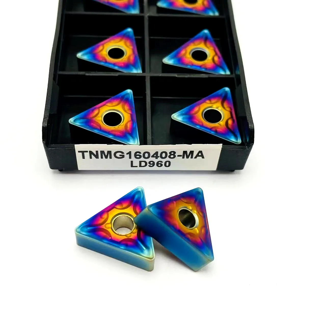 10pcs Nano Blue TNMG160408 MA LD960 TNMG160408 MA LD960 lama per tornitura in lega dura acciaio duro serie Nano Blue di alta qualità