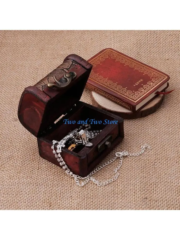 HX6F Oriental Jewelry and Accessories Box Country Decorative Container Retro Storage Box Jewelry Organizers