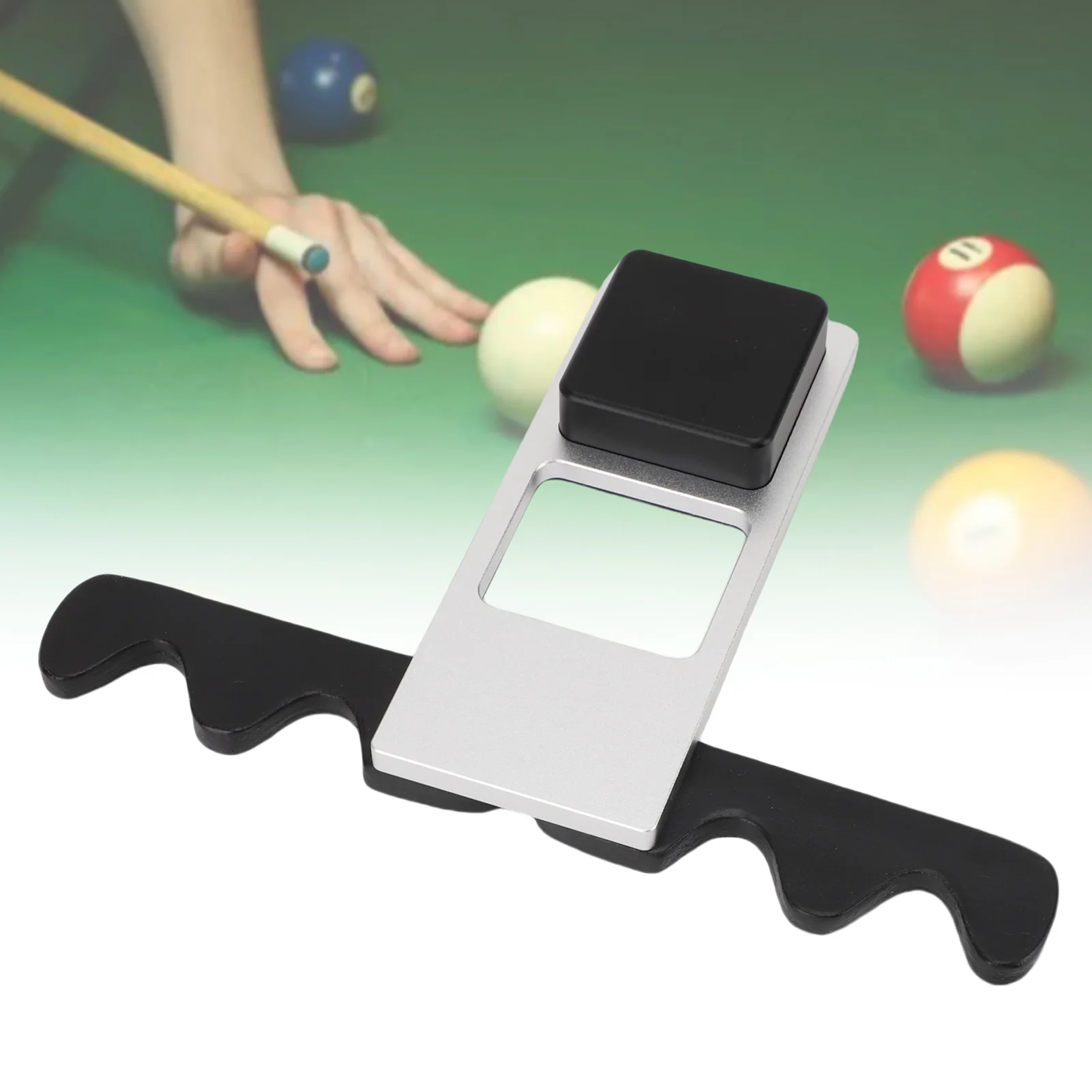 

Pool Cue Holder Pool Stick Holder Aluminium Leather Foldable 4 Cue Billiard Cue Holder for Billiard Table Equipment
