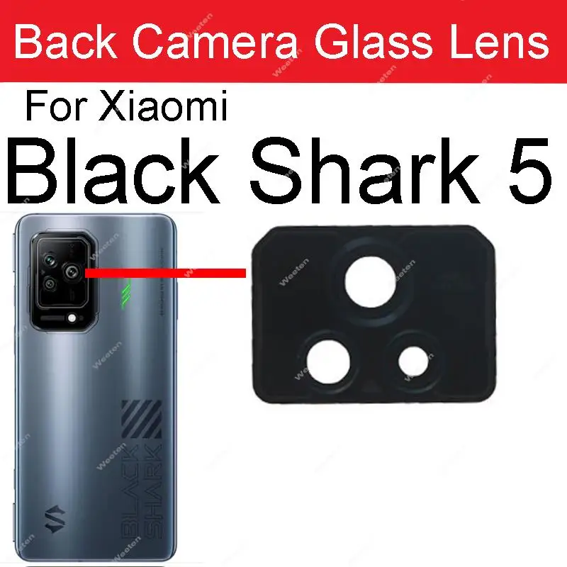 Back Camera Lens Glass For Xiaomi BlackShark 3 4 5 Pro 3S 4S 5S Pro 5RS Rear Camera Lens Glass with Adhesive Sticker Replacement